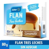 Flan Sabor Tres Leches Sin Azúcar Añadida 80 G Lider