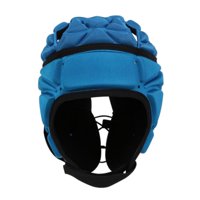 Magideal - Protector De Cabeza De Rugby Ajustable Transpirable Casco De Fútbol Ultraligero Sombrero De Scrum A Prueba De Golpes Protector De Cabeza Azul