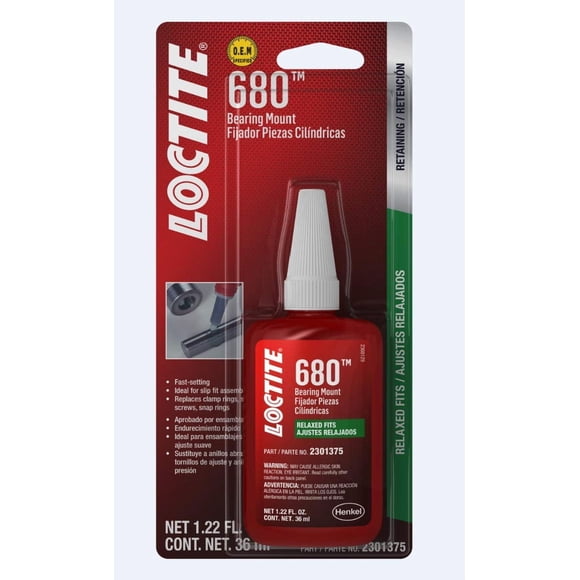 Adhesivo Loctite 680 para Montaje de Rodamientos 36 ml Alta Resistencia