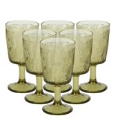 Mc Group - Copa De Vino Con Textura De Hoja En Relieve, Verde Vintage