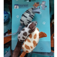 Genérico - Set 3 Mini Ratones Juguete Para Gatos