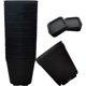 thumbnail image 1 of OJYUDD Pack de 24 macetas cuadradas negras de 7 cm con platos de drenaje, 1 of 3