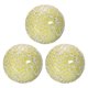 thumbnail image 1 of Uxcell 3Pcs Bolas Decorativas de Vidrio 3.15 pulgadas Orbes Bolas de Centro Bolas de Vidrio Mosaico para Decorar Cuencos, Amarillo Claro, 1 of 5
