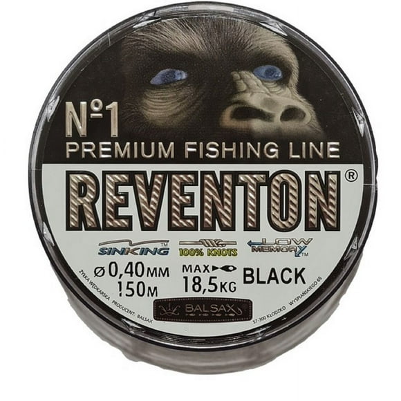 Nylon Pesca 0.40 Reventon Negro Resitencia 18,5 Kilos 150 Mt