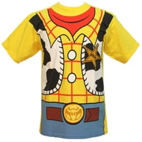 Disney - Camiseta De Disfraz De Toy Story Woody Cowboy Para Adulto, Amarilla, Talla S