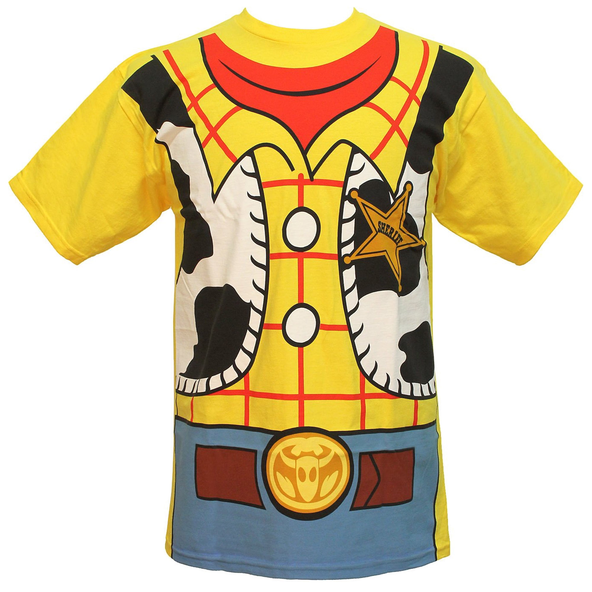Disney - Camiseta De Disfraz De Toy Story Woody Cowboy Para Adulto, Amarilla, Talla S