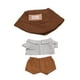 thumbnail image 1 of Conjunto De 3 Piezas De Camisa, Pantalones Cortos Y Sombrero Para Muñecas De 38 Cm, Regalos Para Niños, Color Negro, 1 of 3