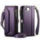 thumbnail image 2 of CaseMe Funda de Cuero for iPhone 16e de 6.1 Pulgadas con Billetera [Bloqueo RFID] con Ranura para Billetes con Zíper y 7 Tarjeteros, Correa de Hombro Magnética de Cuero PU Suave, Funda de Billetera f, 2 of 13