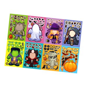 Bothyi - Pegatinas De Halloween Suministros De Arte Regalos Creativos Pegatinas De Personajes De Halloween