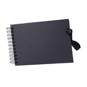 Magideal - Álbum De Recortes, Álbum De Fotos, Libro De Recuerdos, Escritura, Lazo, Álbum Decorativo, Libro Diy Para Graduación, Proyecto De Manualidades Familiar Negro