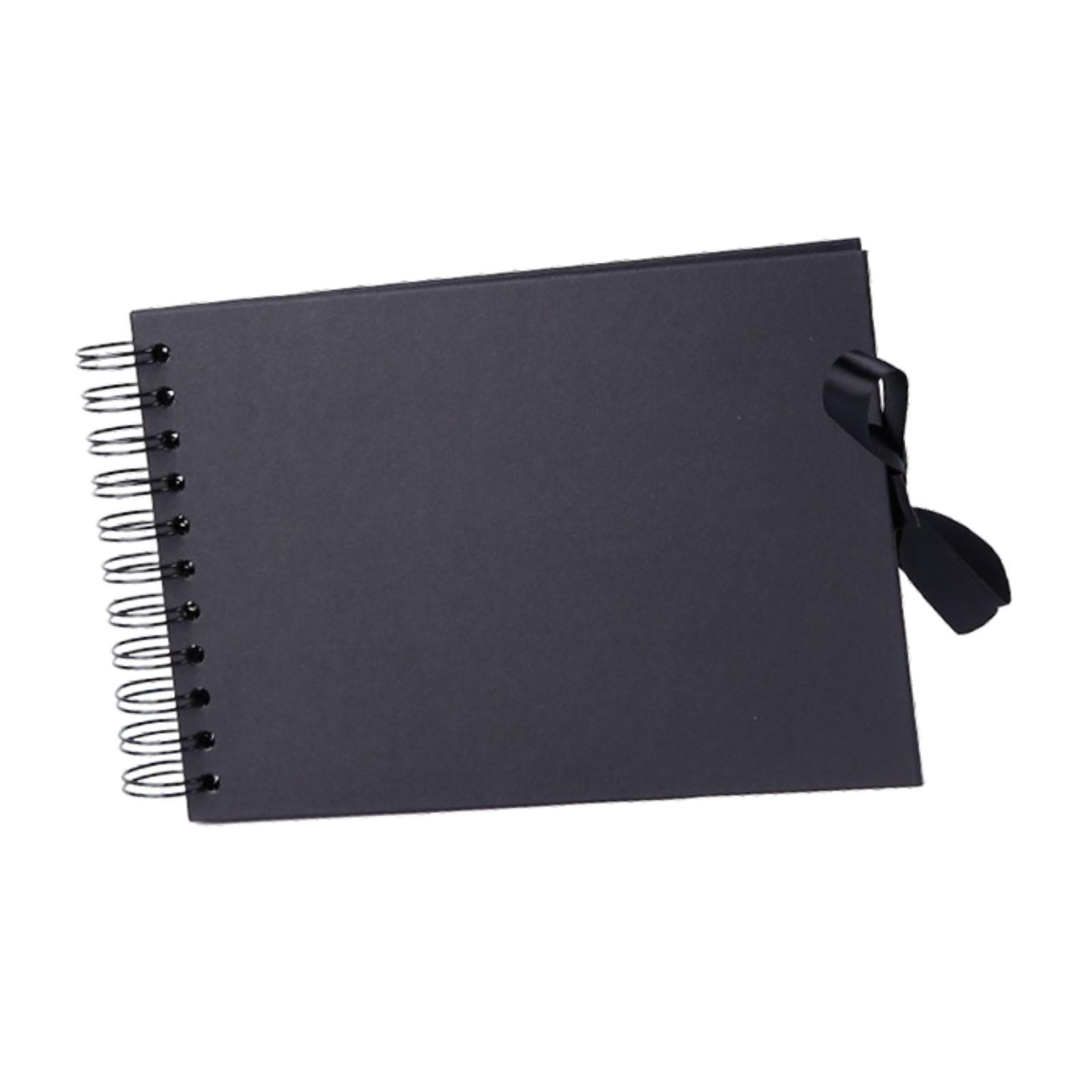 Magideal - Álbum De Recortes, Álbum De Fotos, Libro De Recuerdos, Escritura, Lazo, Álbum Decorativo, Libro Diy Para Graduación, Proyecto De Manualidades Familiar Negro