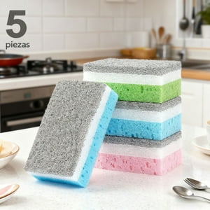 Aileda Esponja / Estropajo Abrasivo Multiusos Doble Cara Kit De 5 Piezas