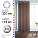 thumbnail image 3 of Set De Cortinas Textura Lino 2 Paños De 145 X 220 Cm Café, 3 of 3