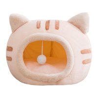 Ioensy - Lindo Gato Cama Para Dormir Gatito Tienda Cabaña Cojín Antideslizante Suministros Para Mascotas Rosa S