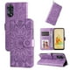 thumbnail image 4 of Funda tipo cartera FOXDOCK para OPPO Reno 8T 4G , diseño girasol en relieve, cuero PU, cierre magnético, soporte y tarjetero, 4 of 5