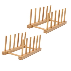 Bothyi - 2 Estantes Para Secar Platos, Organizador De Cuencos, Estante De Almacenamiento De Rompecabezas Para Platos, Gabinete Rectangular, 22X12X10Cm
