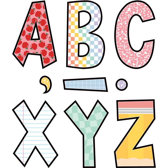Letras Teacher Created Resources 18 cm, 120 piezas