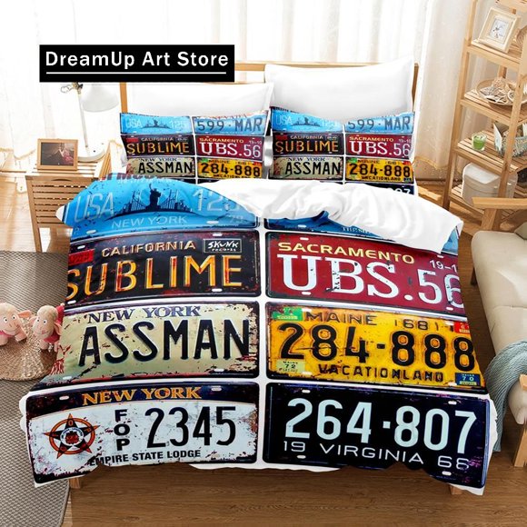 Fashion Route Bedding Set Boys Girls Duvet Cover Pillowcase Bed Adult Bedroom