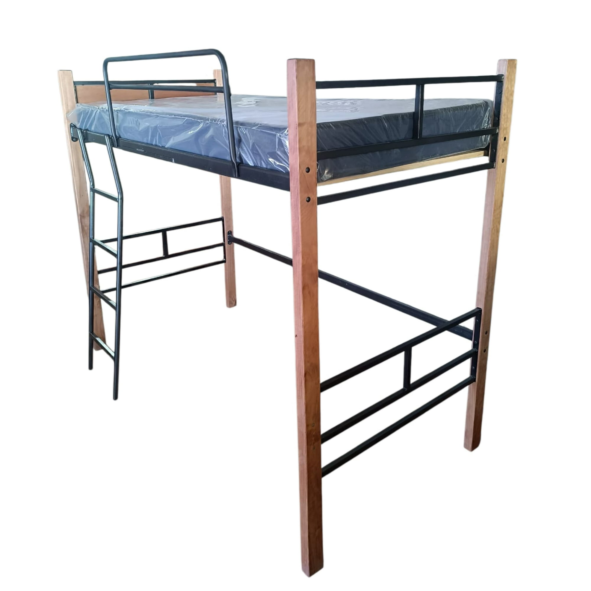 Recutex - Cama Alta Pucon 15pza+2 Colchones Espuma 16cm