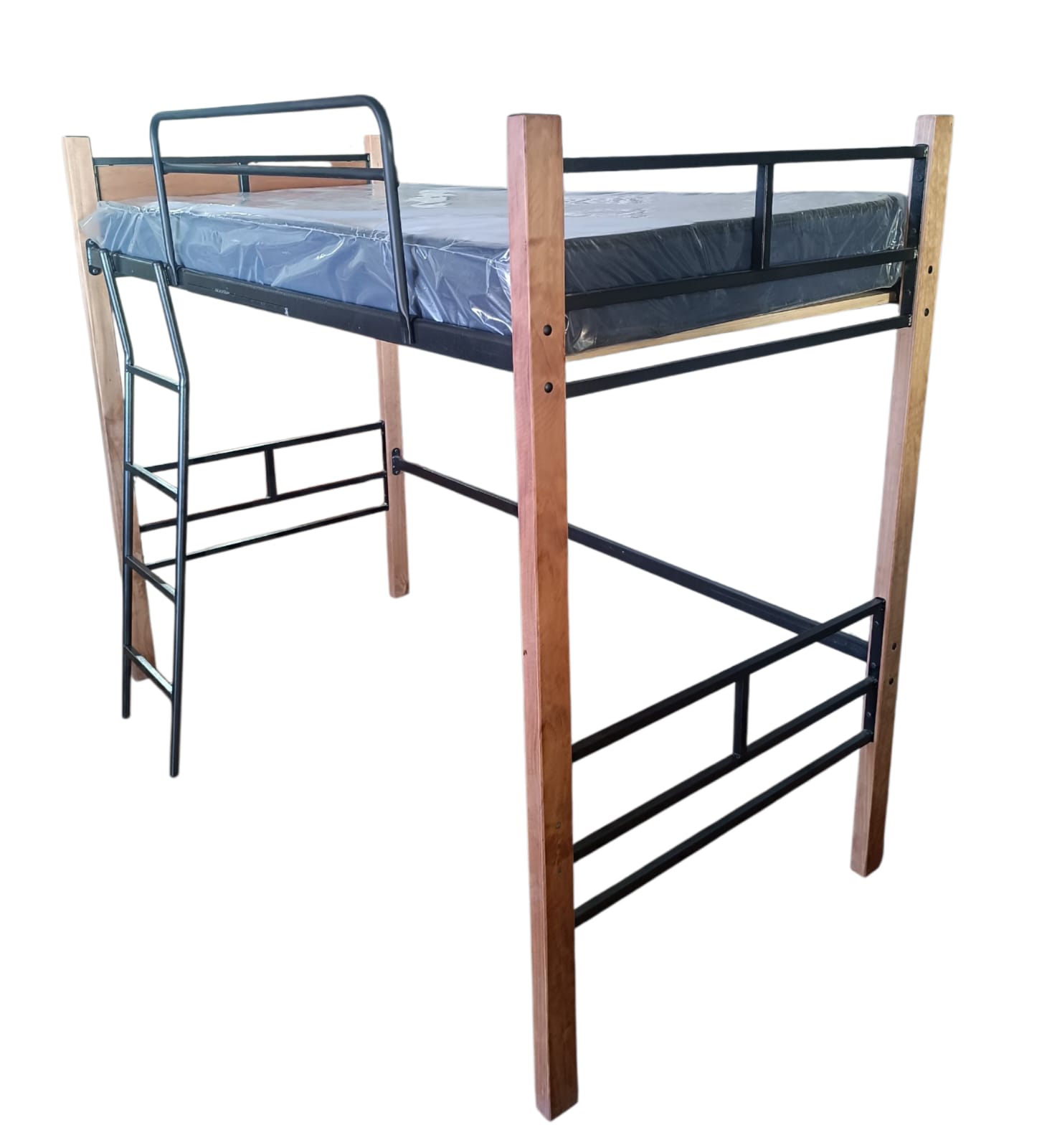 Recutex - Cama Alta Pucon 15Pza+2 Colchones Espuma 16Cm
