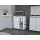 thumbnail image 5 of Mueble Microondas 1 Puerta 4 Ruedas Fm-009b Blanco Y Café Claro, 5 of 7