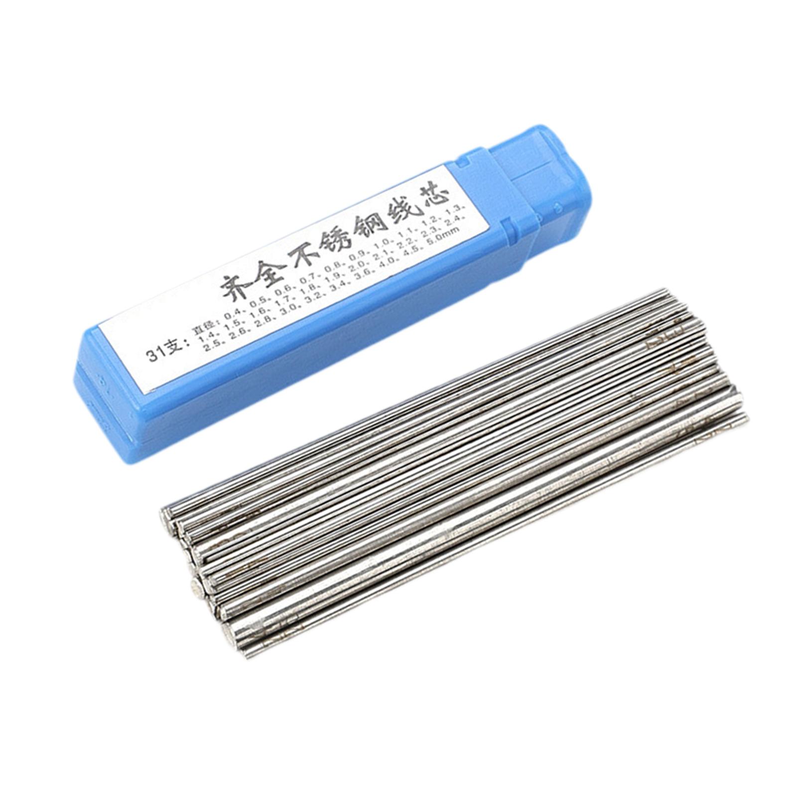 Magideal - Varilla Para Bobinar Alambre De Joyería, Reparación De Joyas, Acero Inoxidable Ligero, Bobinado De Joyería, Herramienta Para Bobinar Alambre De Joyerí 31 Piezas