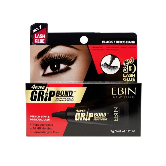 Adhesivo para pestañas EBIN NEW YORK Grip Bond Negro 7 mL Hipoalergénico