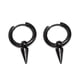 thumbnail image 1 of Aros unisex argolla de acero espina negro par, 1 of 5