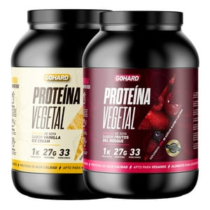 Gohard - Pack Proteinas Vegetales 2Kg Total 66Sv Vainilla - Frutos Del Bosque
