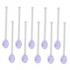 thumbnail image 5 of 10x Cucharillas De Vidrio Apto Para Lavavajillas Cuchara Agitadora Para Remover La Barra De Café Púrpura, 5 of 5