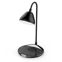 Genérico - Cargador Inalámbrico Plegable 4 En 1 Con Compatibilidad Magnética De 15 W, Carga Multidispositivo Y Lámpara De Escritorio Integrada-Negro