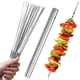 thumbnail image 1 of 20pcs Grilling Flat Metal BBQ Skewers Stainless Steel Kabob BBQ Skewer 35CM/13.77inch, 1 of 4