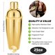 thumbnail image 5 of Set de Herramientas para Bar KINGROW 23 Piezas Kit de Coctelera Dorado, 5 of 7
