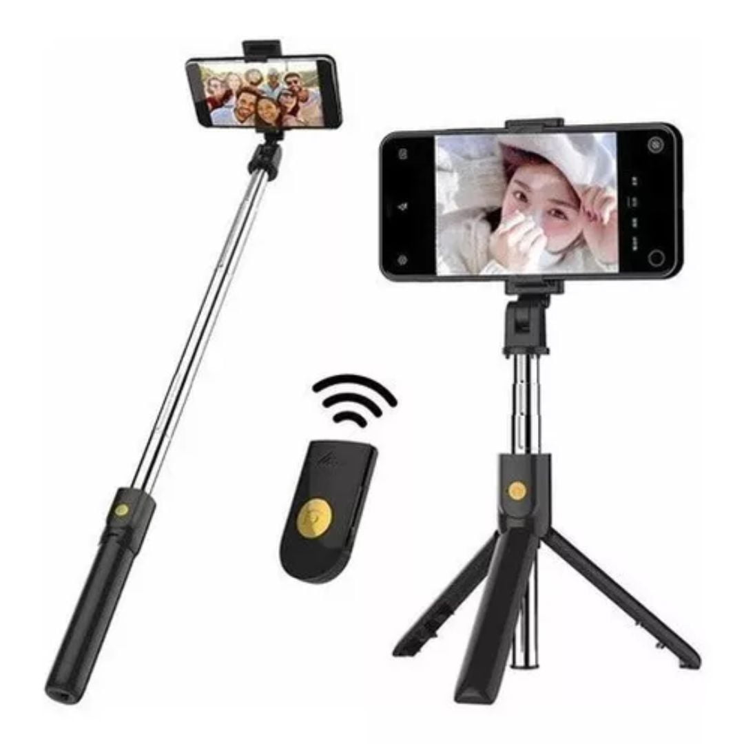 Genérico - Baston Selfies Bluetooth Tripode 2 Soporte Plegable Tik Tok