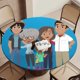 thumbnail image 5 of El mundo de Nina-theme Fitted Round Tablecloths Elastic Edged Table Covers Waterproof Table Cloth for Kitchen Holiday Party Tables Decor 150cm, 5 of 6