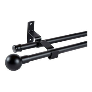 Metalhsa - Set Extensible De 120-210 Cm Color Negro Y Terminal Bola