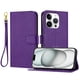 thumbnail image 1 of Funda Cartera para iPhone 16 Pro Max Tarjetero Soporte Magnético y Correa Morado, 1 of 5