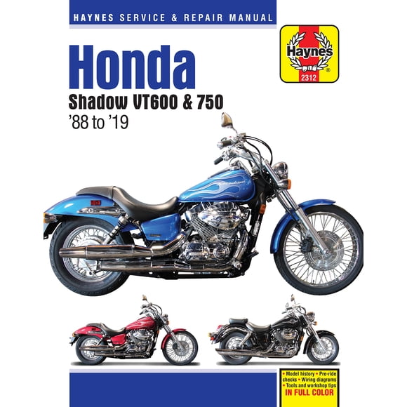 Manual de reparación Haynes Honda Shadow VT600 y 750 (88 - 19)