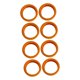 thumbnail image 4 of 8 Piezas De Fundas Para Ruedas De Equipaje De 2,05 Pulgadas De Diámetro, Suave Y Elástica, Antiara?azos, Color Naranja, 4 of 5