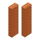 thumbnail image 1 of 20x Mini Ladrillos Ladrillos En Miniatura Para Casa De Muñecas Jardín De Hadas DIY Rojo, 1 of 5