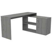 Fmfurniture - Escritorio En L 1 Puerta Y Estante Fm-024G Gris