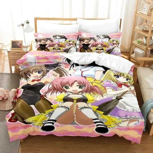 Student Councils Discretion Bedding Set Boys Girls Twin Queen Size Seitokai no Ichizon Duvet Cover Pillowcase Bed Boys AdultBed Sheets