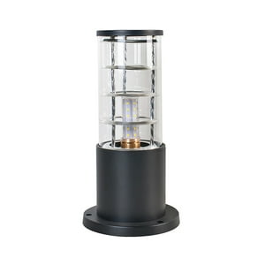 Hbled - Aplique Piso Espiral 30Cm Porta E-27 Negro Incluye Ampolleta Fría