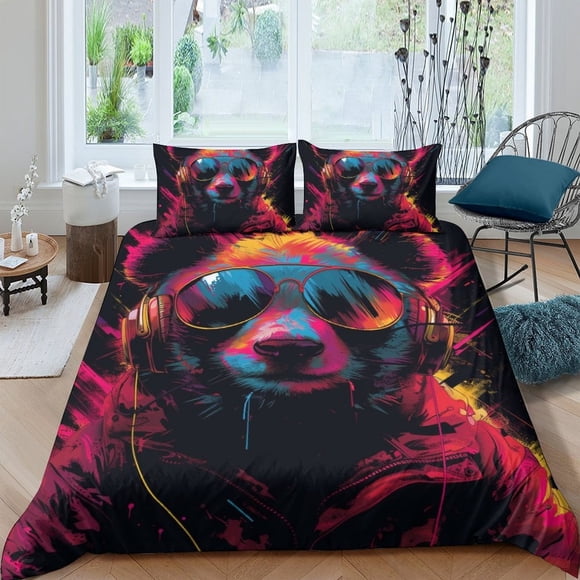 Super cool bear Bedding Set Duvet Cover Set3-Piece Bedding Set