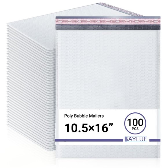 Sobres acolchados de burbujas BAYLUE 27 × 41 cm 100 unidades #5 autoadhesivo