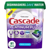 Detergente Cascade Platinum Plus Cápsulas 81 Unidades