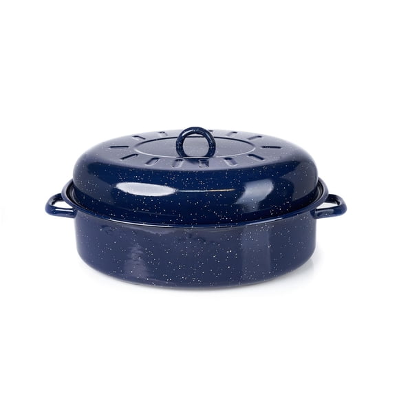Tostador IMUSA USA 18, tradicional, vintage, de acero esmaltado azul