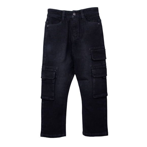 Jeans Niño Cargo Cintura Ajustable Gris