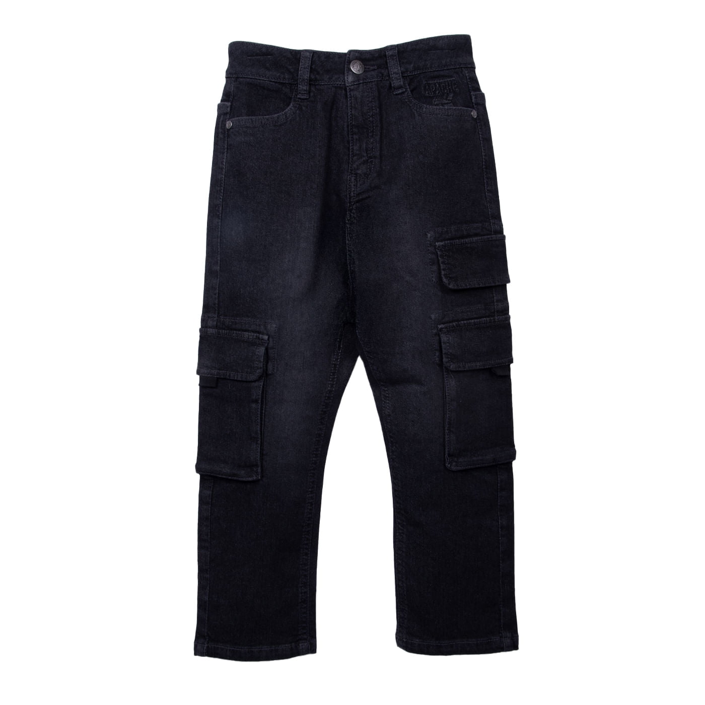 Pillin - Jeans Niño Cargo Cintura Ajustable Gris