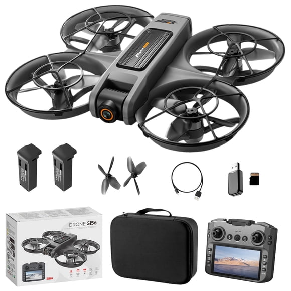 Drone RC SuperRC S156 con cámara dual HD, FPV, pantalla de 5", negro
